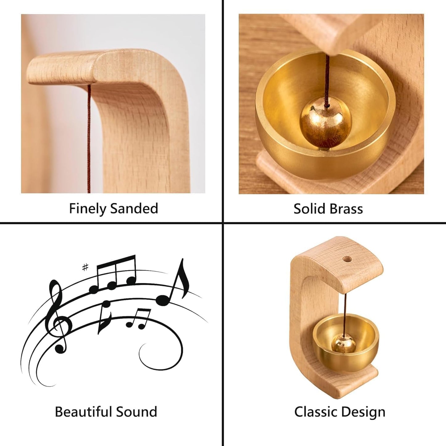 Premium Wooden Bell for Home Décor – Handcrafted to Bring Peace & Positivity