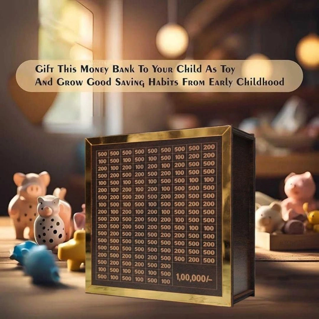 Wooden Money Saving Box  | One Lakh Saving Box |  Small Amount Becomes Big Savings