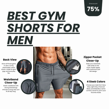 Combo of 4 Men's Stretchable Cotton Shorts for summers ☀️(₹199/piece)