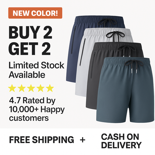Combo of 4 Men's Stretchable Cotton Shorts for summers ☀️(₹199/piece)