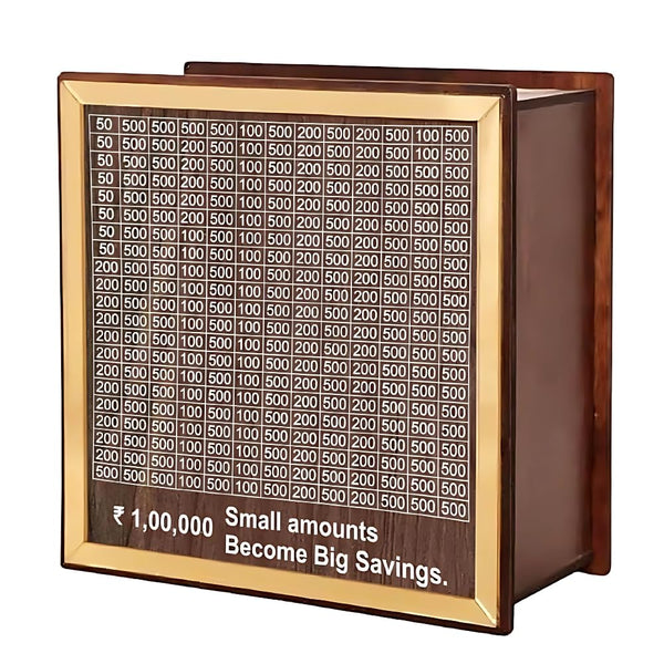 Wooden Money Saving Box  | One Lakh Saving Box |  Small Amount Becomes Big Savings