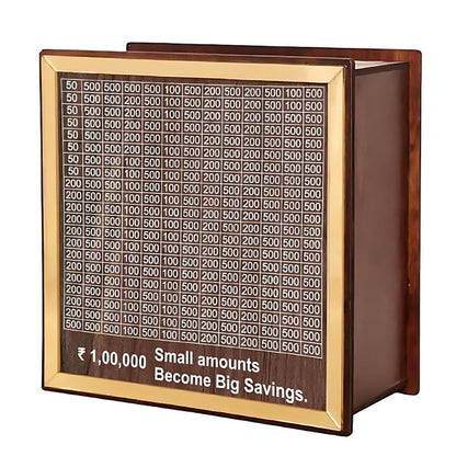 Wooden Money Saving Box  | One Lakh Saving Box |  Small Amount Becomes Big Savings