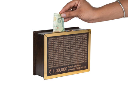 Wooden Money Saving Box  | One Lakh Saving Box |  Small Amount Becomes Big Savings