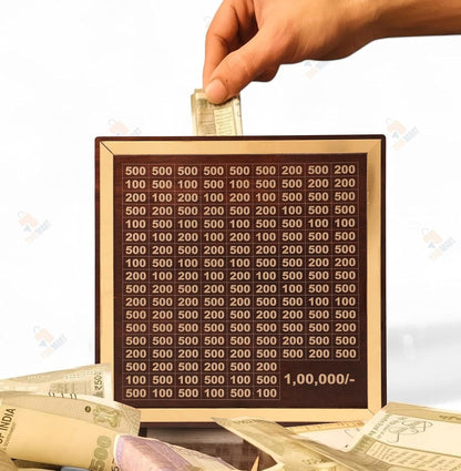 Wooden Money Saving Box  | One Lakh Saving Box |  Small Amount Becomes Big Savings